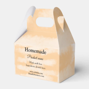 Homemade bakery made with love add text website favour box