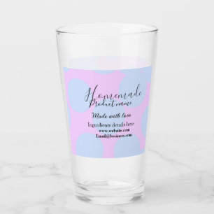 Homemade bakery made with love add text website glass