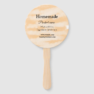 Homemade bakery made with love add text website hand fan