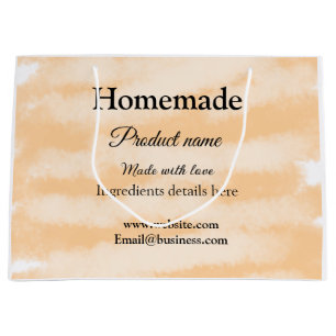Homemade bakery made with love add text website large gift bag