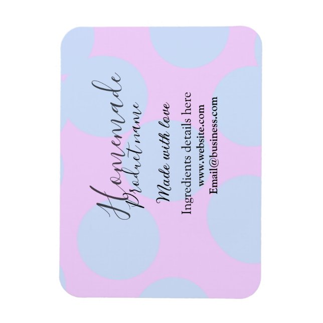 Homemade bakery made with love add text website magnet (Vertical)