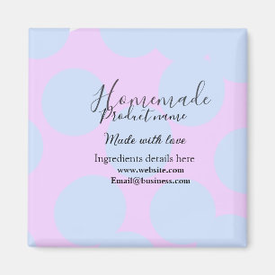 Homemade bakery made with love add text website magnet
