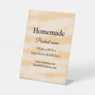 Homemade bakery made with love add text website pedestal sign