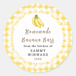 Homemade Banana Bar Label