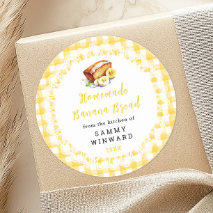 Homemade Banana Bread Food Label