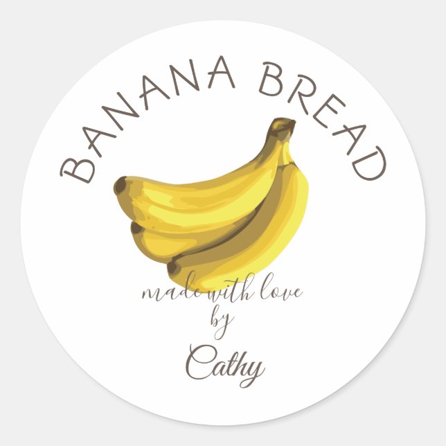Homemade Banana Bread Label (Front)