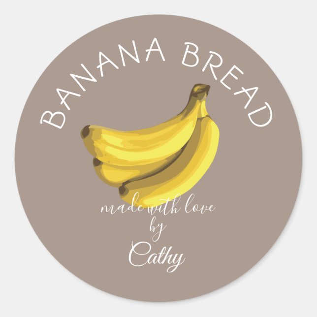 Homemade Banana Bread Label (Front)