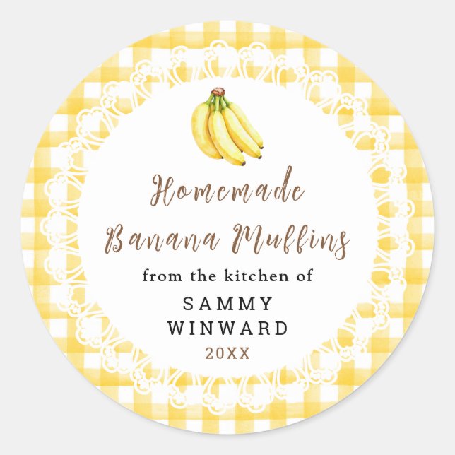 Homemade Banana Muffin Label (Front)