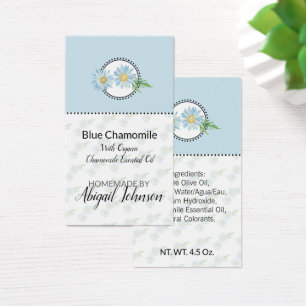 Homemade Bath & Body Blue Chamomile Gift Tag