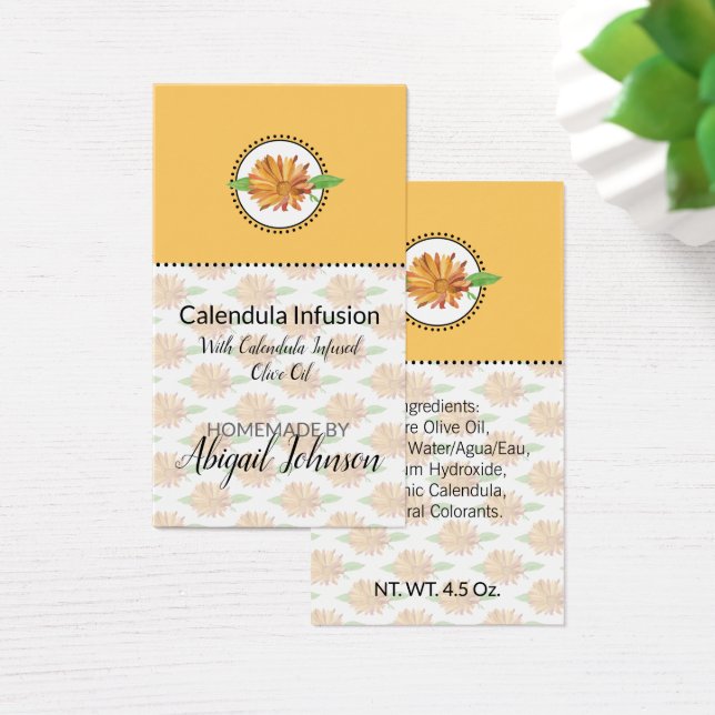 Homemade Bath & Body Calendula Wildflower Gift Tag (Desk)