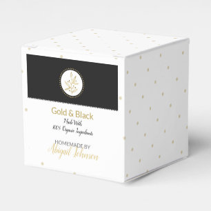 Homemade Bath & Body Packaging Gold & Black Favour Box