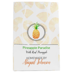 Homemade Bath & Body Packaging   Pineapple Medium Gift Bag