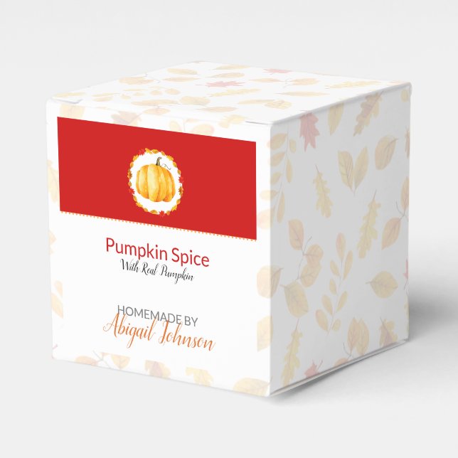 Homemade Bath & Body Packaging | Pumpkin Box (Front Side)