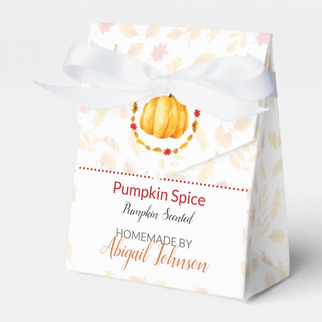 Homemade Bath & Body Packaging | Pumpkin Box (Front Side)