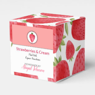 Homemade Bath & Body Packaging Strawberry Favour Box