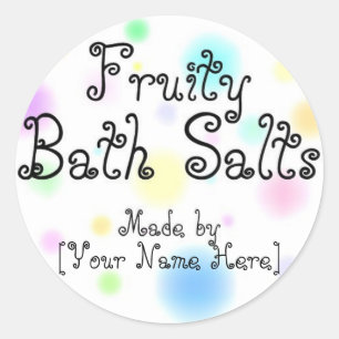 Homemade Bath Salts Customisable Labels