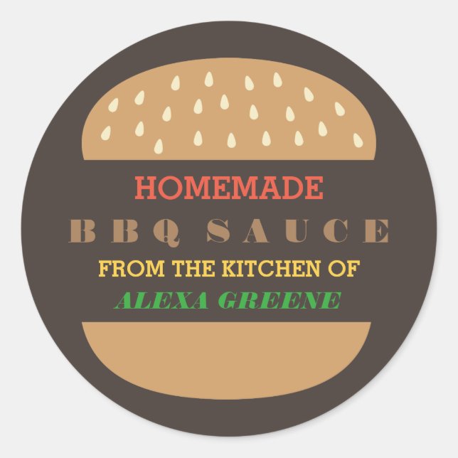 Homemade BBQ Sauce | From the kitchen of Classic Round Sticker (Front)