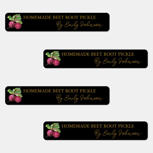 Homemade Beet Root Pickle Thin Label (Group)