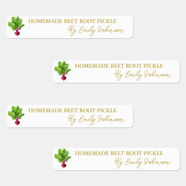 Homemade Beet Root Pickle Thin Label (Group)