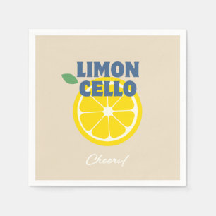 Homemade Beige Love Limoncello Liquor Napkin