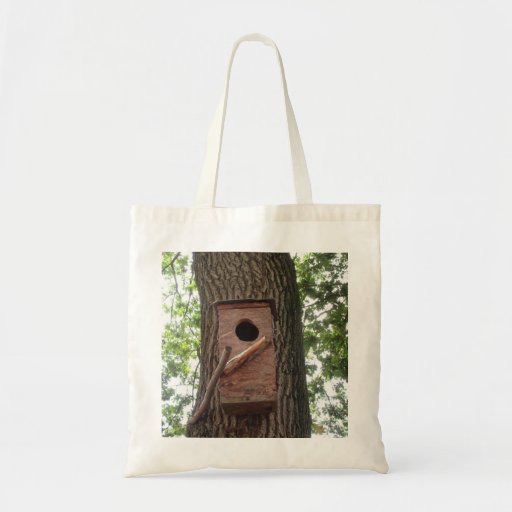 Image of Homemade birdhouse. Tote Bag