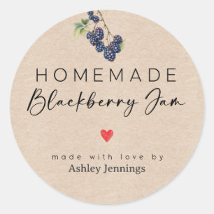 Homemade Blackberry Jam Labels Made with Love