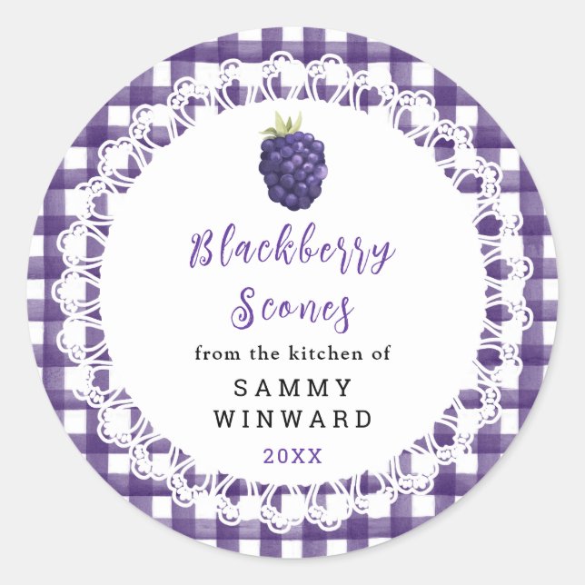 Homemade Blackberry Scones Label (Front)
