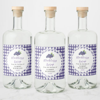 Homemade Blackberry Syrup Bottle Label