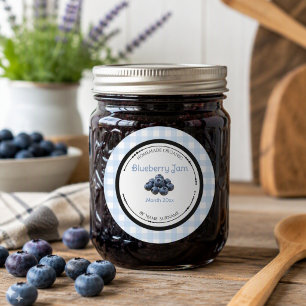 Homemade Blueberry Jam Label Sticker
