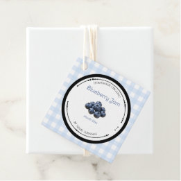 Homemade Blueberry Jam Label With Ingredients