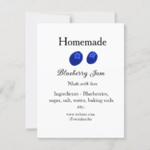Homemade blueberry jam made with love add text