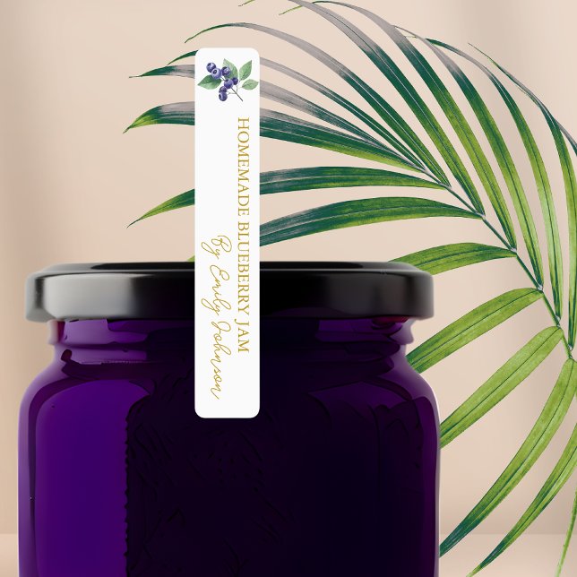 Homemade Blueberry Jam Seal Thin Label (Creator Uploaded)