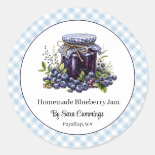 Homemade Blueberry Jam Stickers