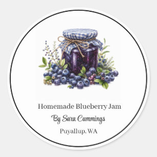 Homemade Blueberry Jam Stickers