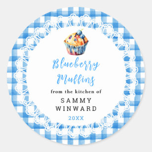 Homemade Blueberry Muffins Food Label
