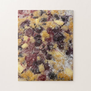 Homemade Blueberry Raspberry Blackberry Cobbler Jigsaw Puzzle