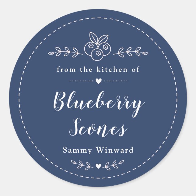 Homemade Blueberry Scones Label (Front)