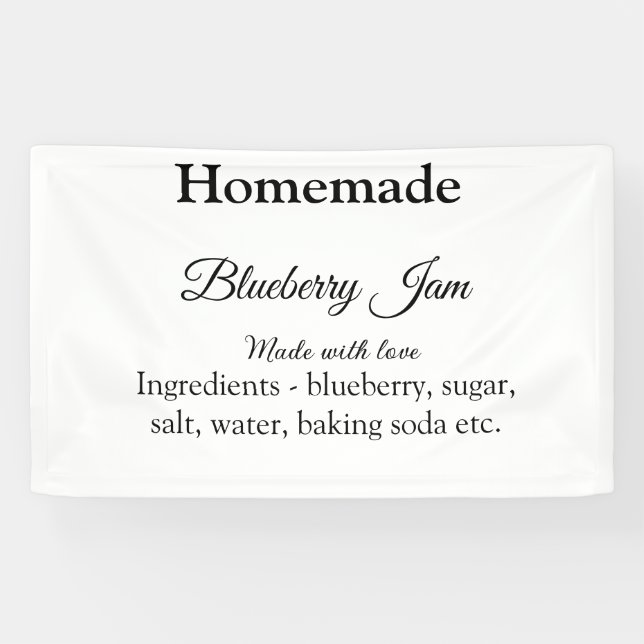 Homemade blueberry y jam made with love add text banner (Horizontal)