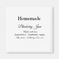 Homemade blueberry y jam made with love add text