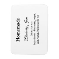 Homemade blueberry y jam made with love add text