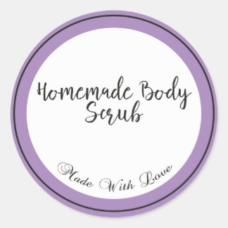 Homemade Body Scrub Classic Round Sticker
