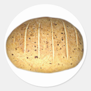 Homemade bread classic round sticker