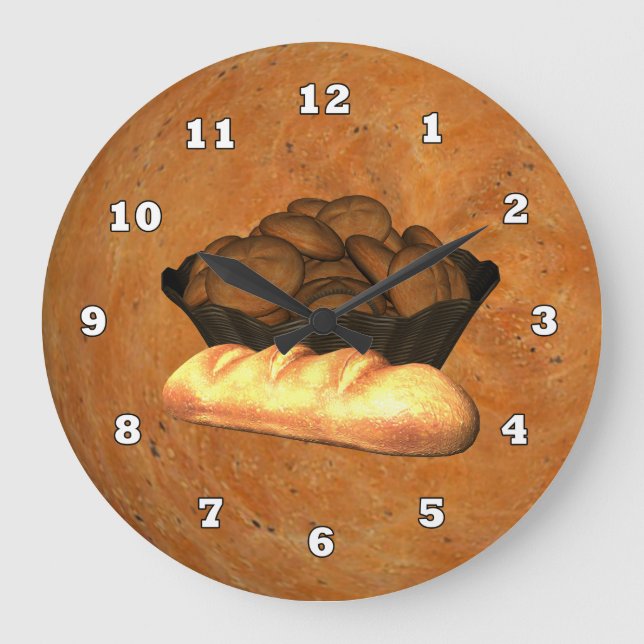 Homemade Bread Kitchen wall clock (Front)