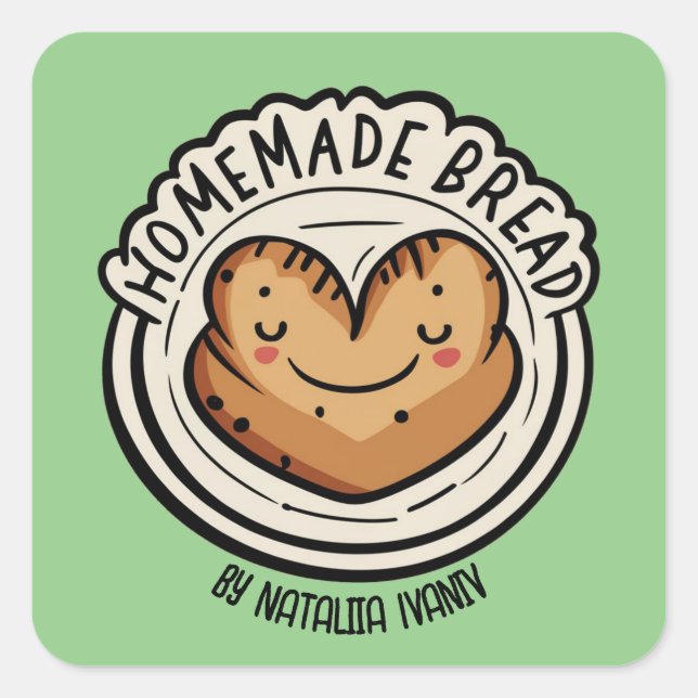 Homemade Bread Square Sticker (Front)