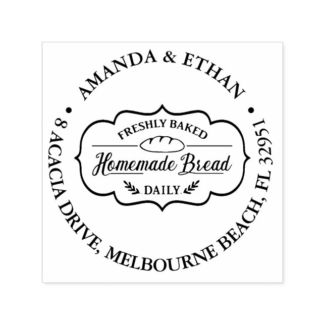 Homemade bread Theme Self-inking Stamp (Design)