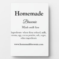 Homemade brwonie made with love add text website