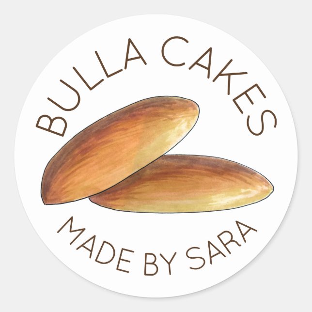 Homemade Bulla Cakes Jamaican Cake Baked Made By Classic Round Sticker (Front)