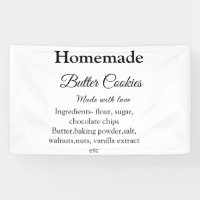 Homemade butter cookies made with love add text