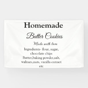 Homemade butter cookies made with love add text banner