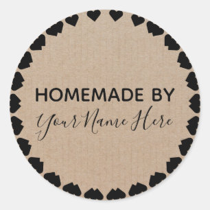 Homemade By Cookie Cake Vintage Craft Classic Roun Classic Round Sticker